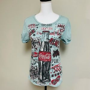 Coca-cola Blue Bedazzled T-Shirt